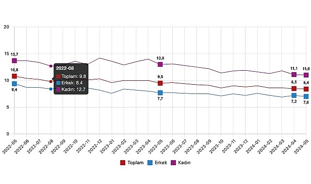 Tüik: Mevsim etkisinden arındırılmış işsizlik oranı %8,4 seviyesinde gerçekleşti